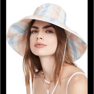 *NWT* LACK OF COLOR wide brim candy stripe sun hat as seen on JANUARY JONES